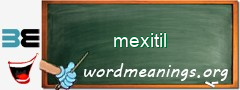 WordMeaning blackboard for mexitil